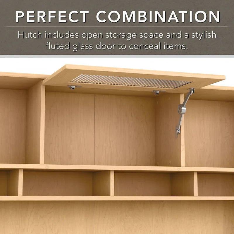Cabot 60W L-Shaped Desk with Hutch and File Cabinet by Bush Furniture
