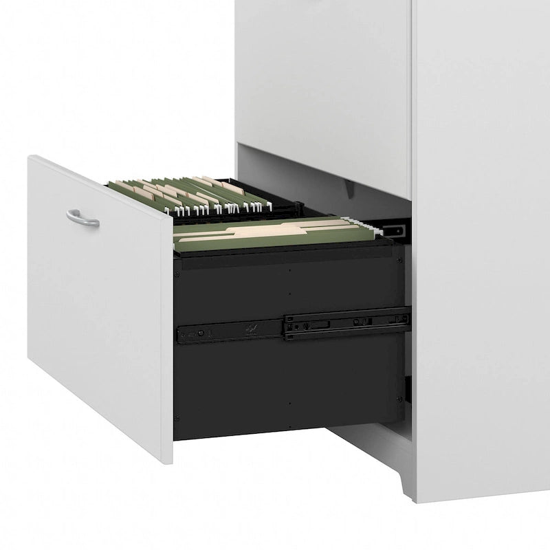 Cabot 60W L-Shaped Desk with Hutch and File Cabinet by Bush Furniture