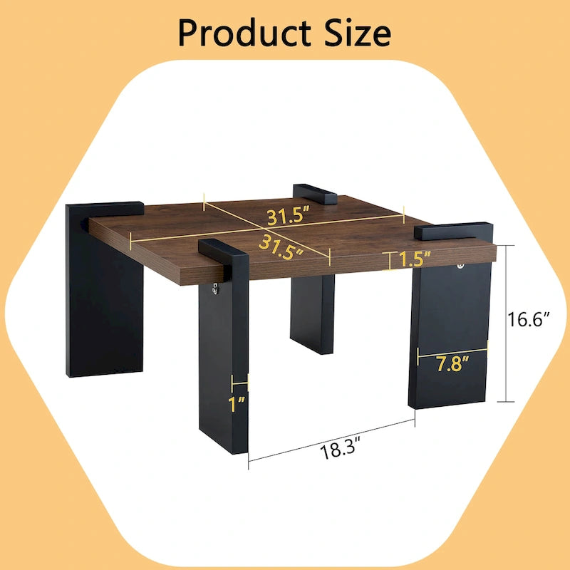 Modern MDF Coffee Table Durable Stylish Living Room Furniture