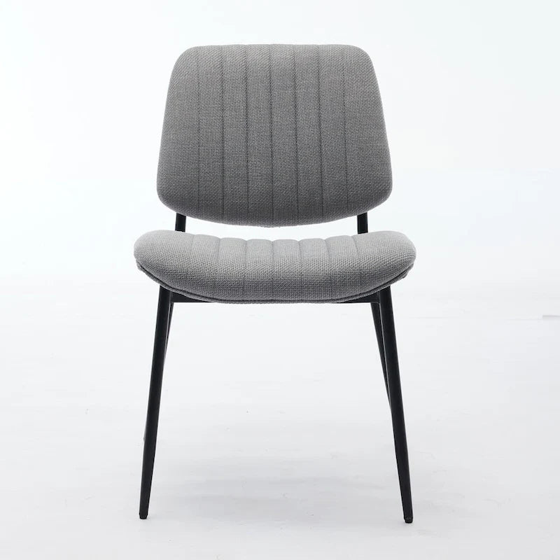 GDFStudio Modern Armless Upholstered Dining Chairs with Metal Legs
