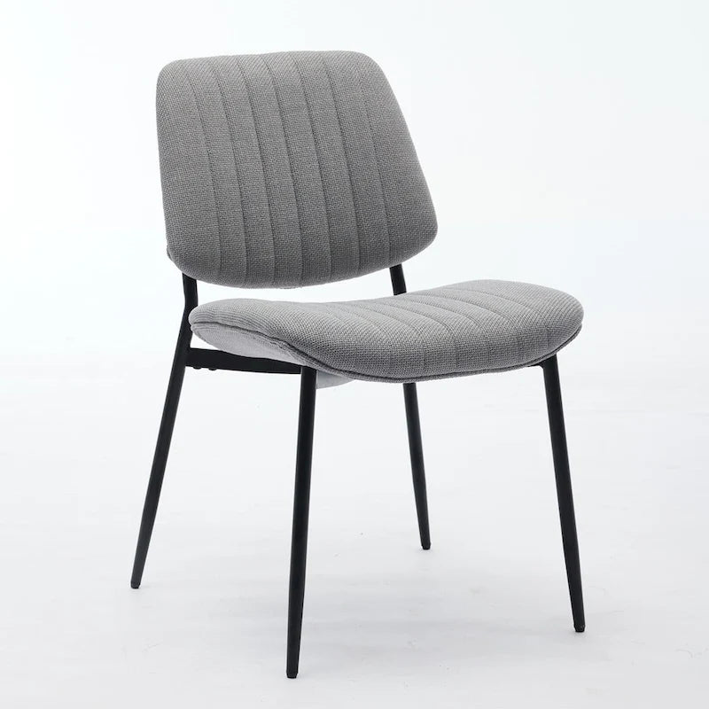GDFStudio Modern Armless Upholstered Dining Chairs with Metal Legs