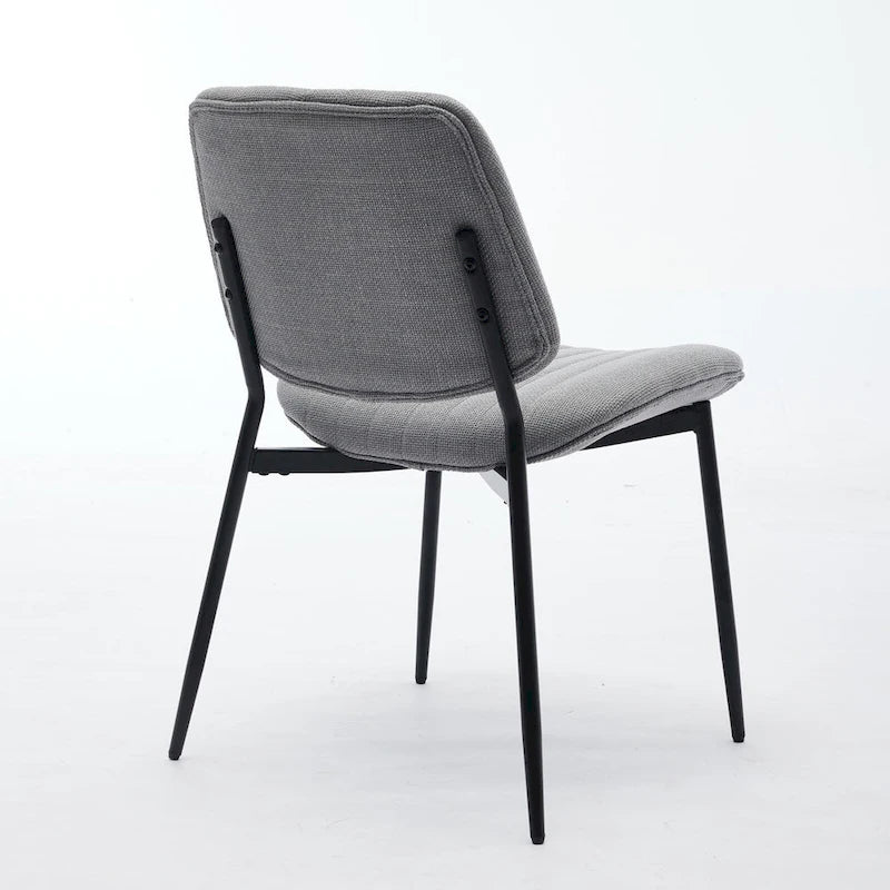 GDFStudio Modern Armless Upholstered Dining Chairs with Metal Legs