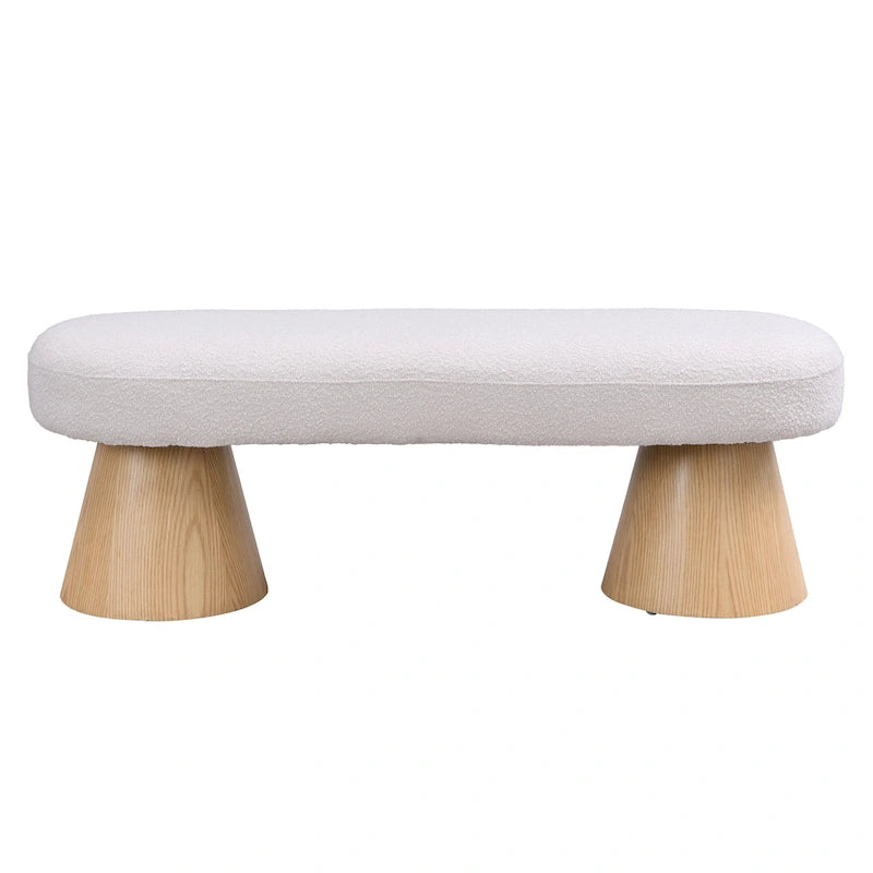 Christopher Knight Home - Benjamin Upholstered Dining Bench, Versatile Entryway & Bedroom Seating with Sturdy Wood Legs