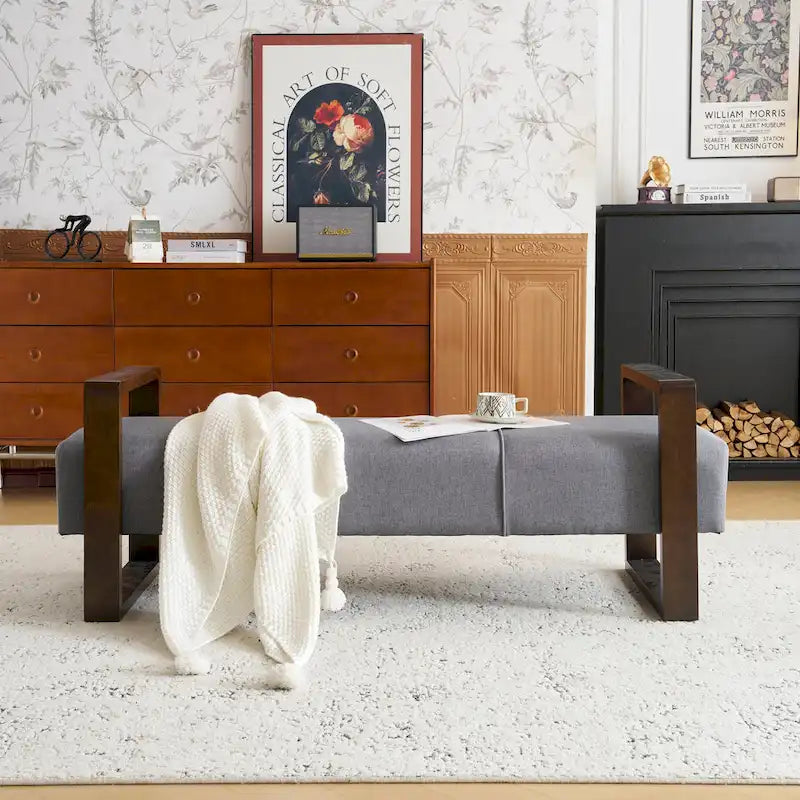 Christopher Knight Home - Taylor Long Upholstered Modern Ottoman Bench with Multi-Functional Design