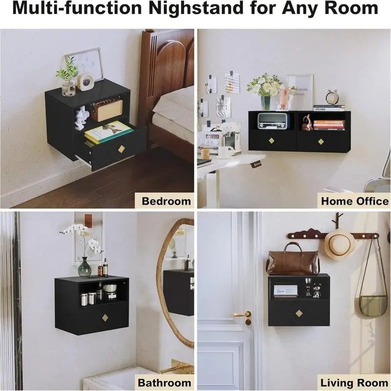 Floating Nightstand with Drawer