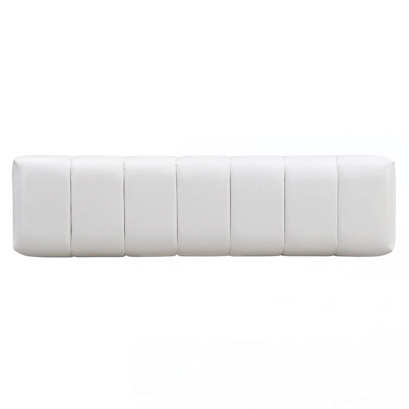 Upholstered Dining Bench,Beige PU
