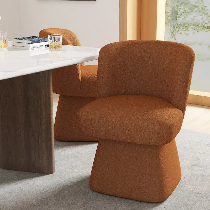 Fabric Upholstered Dining Chairs Set of 2