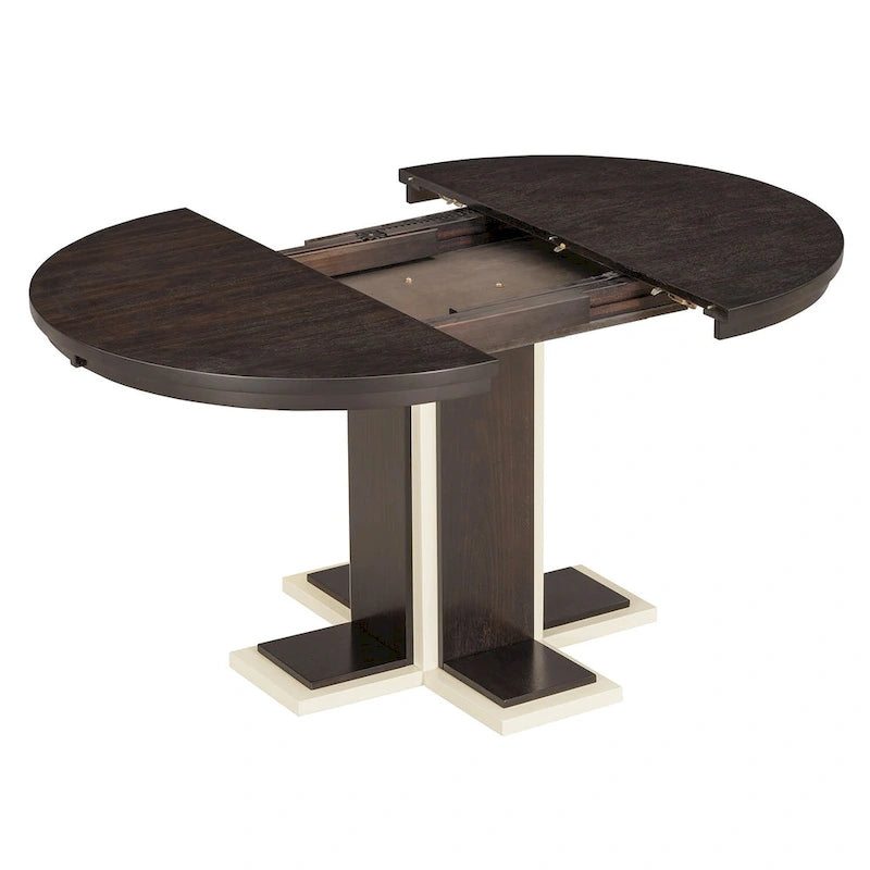 Vintage Oval Expandable Dining Table,Solid Wood Table for 6 in Kitchen