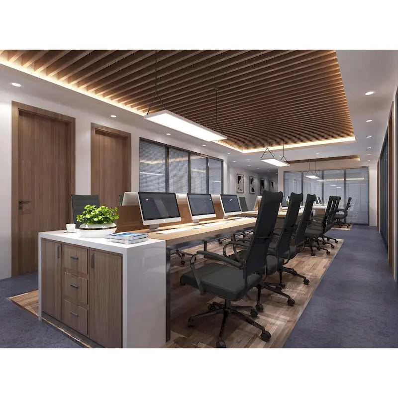 Modern High Back Tall Ribbed Office PU Leather Swivel Tilt Adjustable Cushion Chair Designer Boss Executive