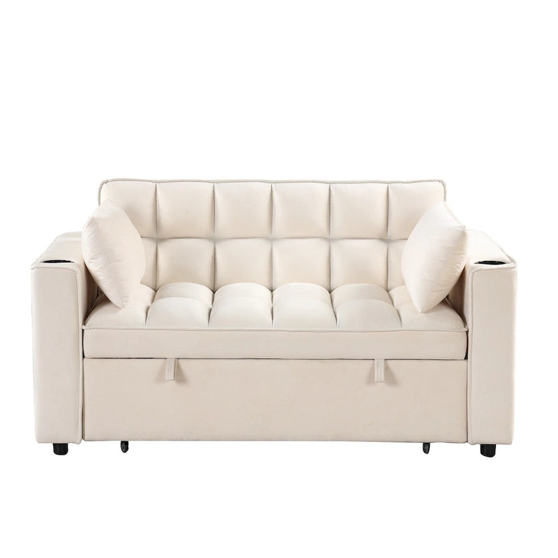 Roomfitters 58 4-1 Multi-functional Sofa Bed with Cup Holder and USB Port for Living Room or Apartments