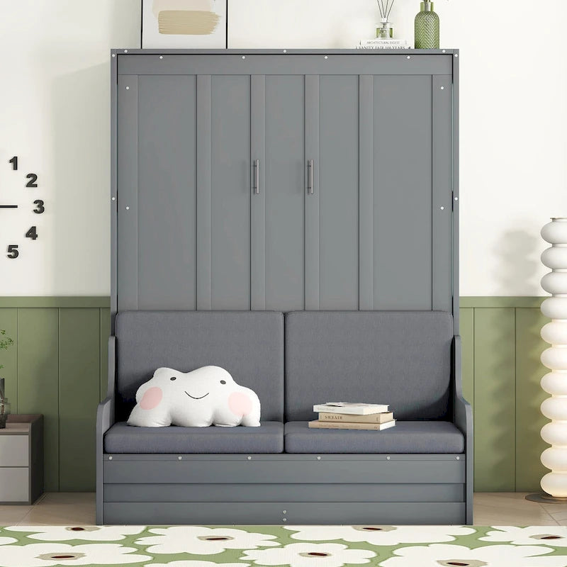 Modern Queen Murphy Bed with Cushion