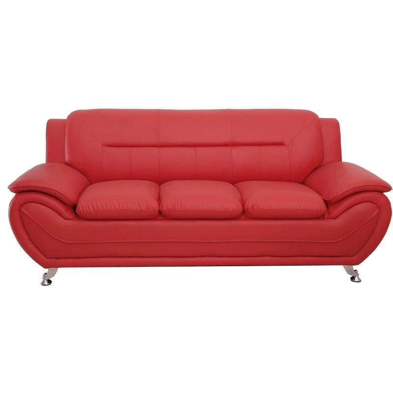 Michael Segura Bonded Leather Upholstered Sofa