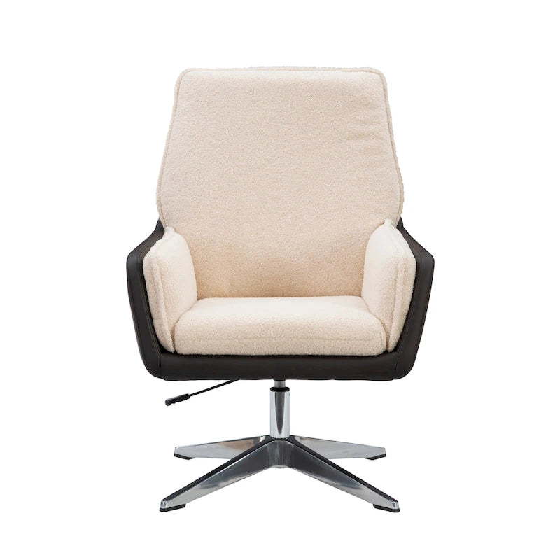 Marcia Swivel Sherpa Chair Accent Chair