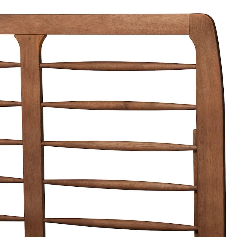 Petra Mid-Century Modern Wood Platform Bed