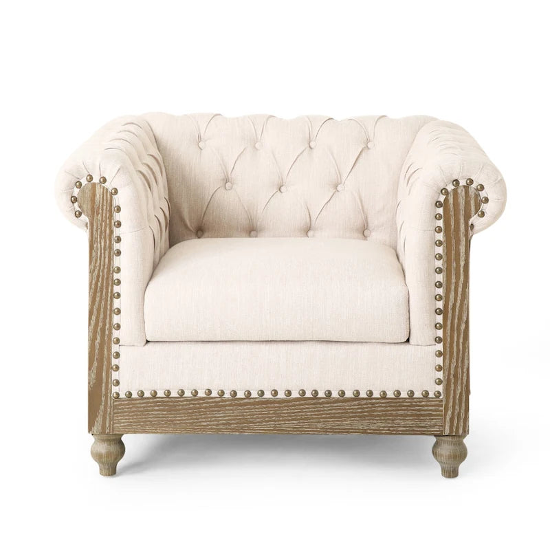 Castalia Chesterfield Tufted Club Chair by Christopher Knight Home - 39.00 L x 33.50 W x 28.00 H