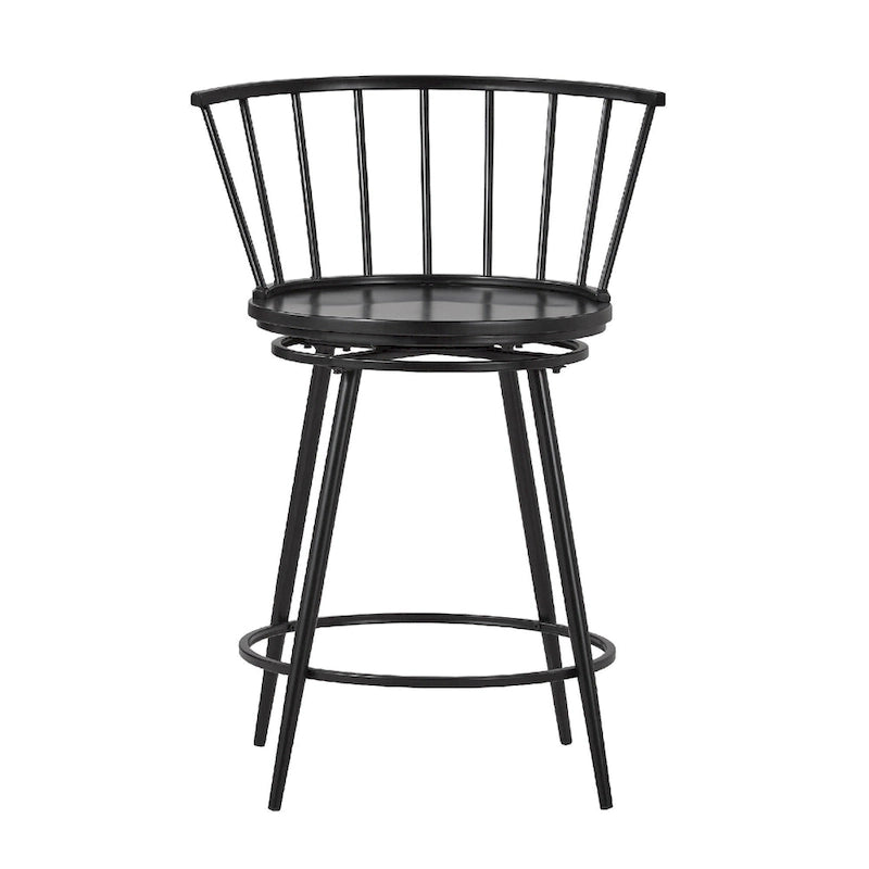 Olix Windsor Swivel Counter Stools with Low Back (Set of 2) by iNSPIRE Q Modern