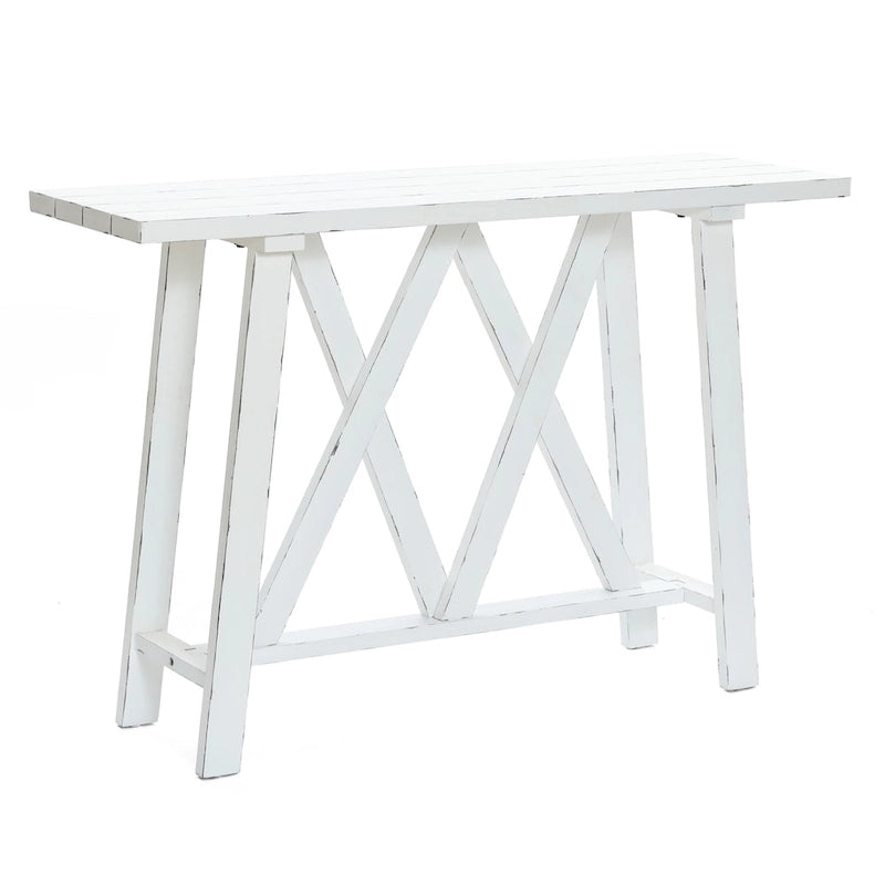 Farmhouse White Console and Entry Table - 32.5 H x 47.9 W x 15 D