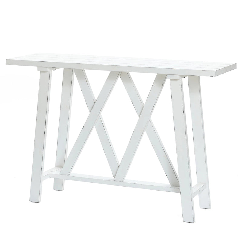 Farmhouse White Console and Entry Table - 32.5 H x 47.9 W x 15 D