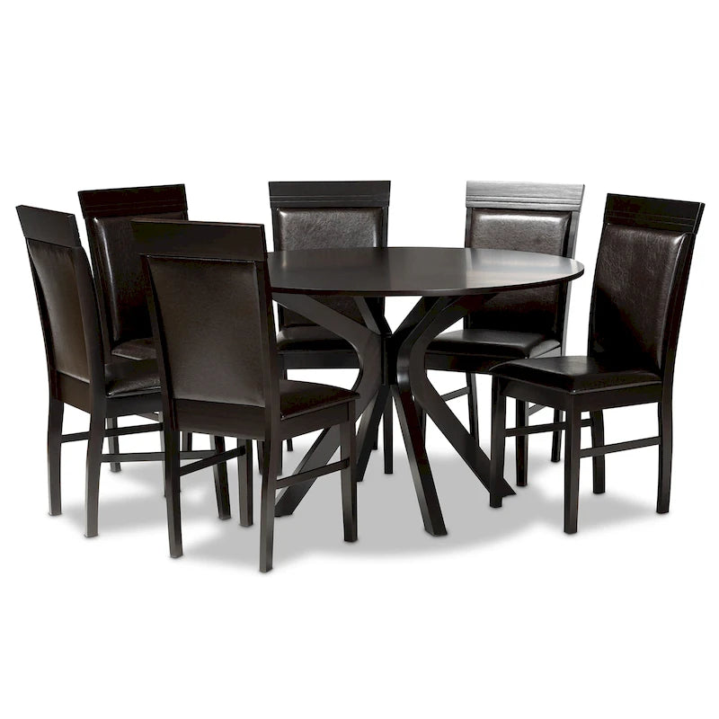 Jeane Modern and Contemporary 7-Piece Dining Set