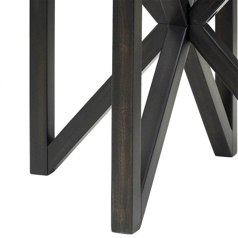 Sleek Glass Coffee Table with Solid Wood Base