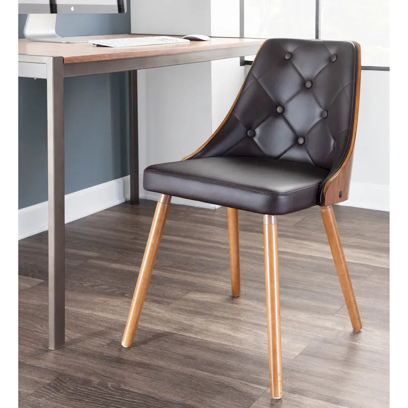 Carson Carrington Arvika Mid-century Modern Walnut Wood Dining Chair - N/A