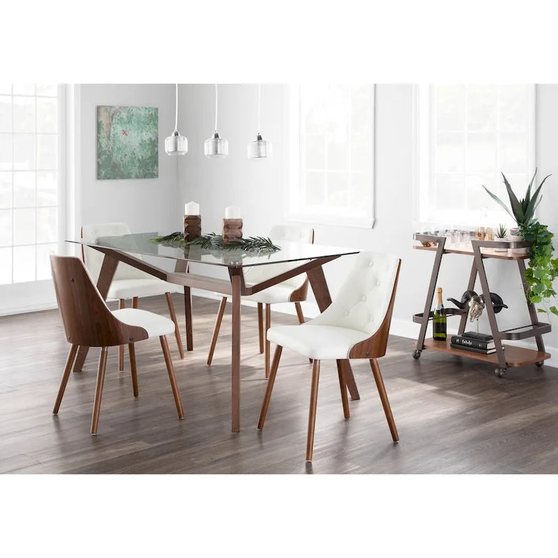 Carson Carrington Arvika Mid-century Modern Walnut Wood Dining Chair - N/A
