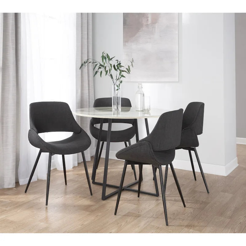 Carson Carrington Svellingen Dining Chair with Tapered Metal Legs (Set of 2)