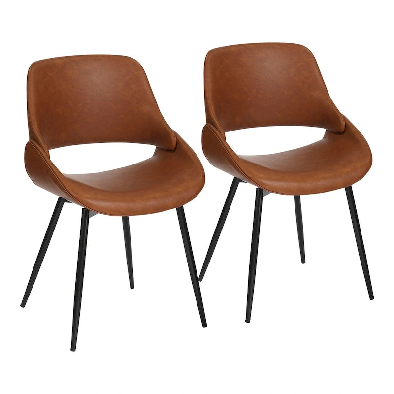Carson Carrington Svellingen Dining Chair with Tapered Metal Legs (Set of 2)