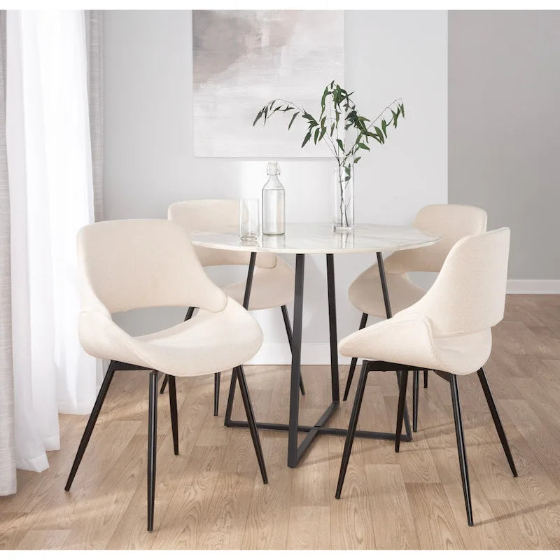 Carson Carrington Svellingen Dining Chair with Tapered Metal Legs (Set of 2)