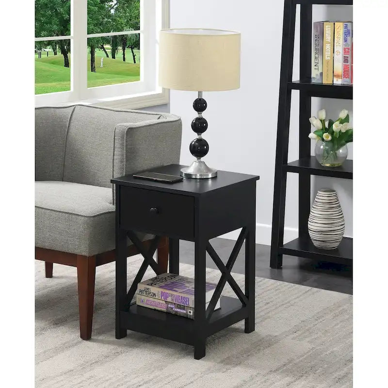 Convenience Concepts Oxford 1 Drawer End Table with Shelf