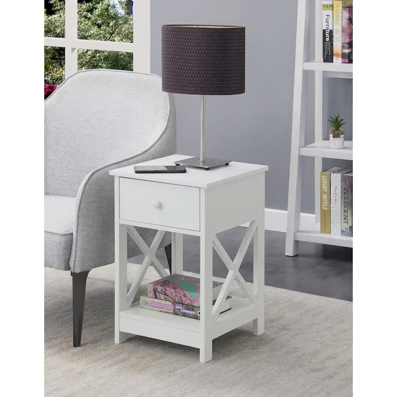 Convenience Concepts Oxford 1 Drawer End Table with Shelf