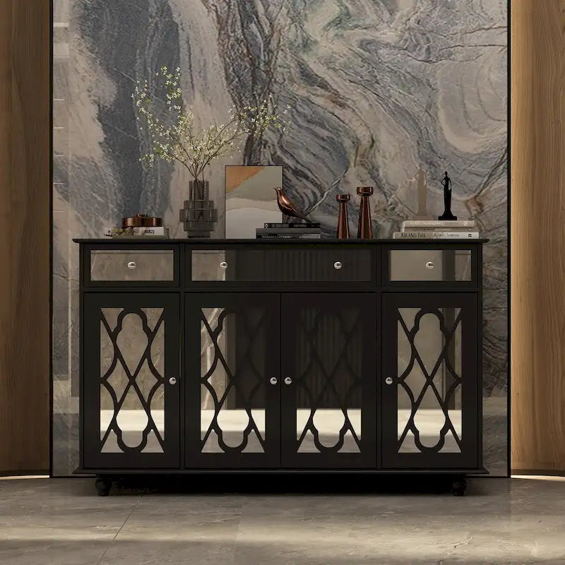 Mirrored Credenza Sideboards Buffets Cabinet Console Table Bookcase