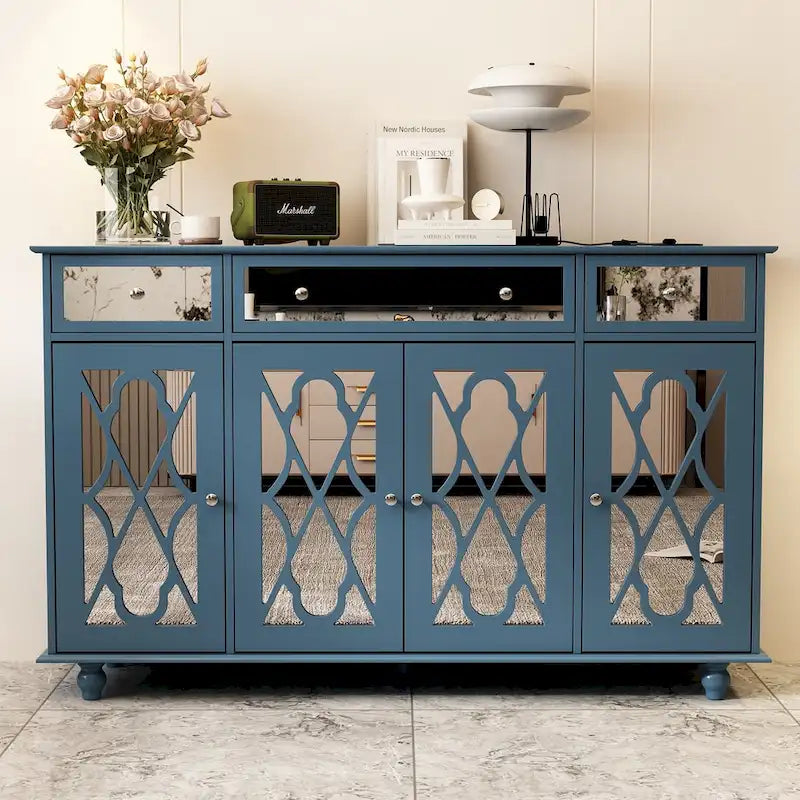 Mirrored Credenza Sideboards Buffets Cabinet Console Table Bookcase