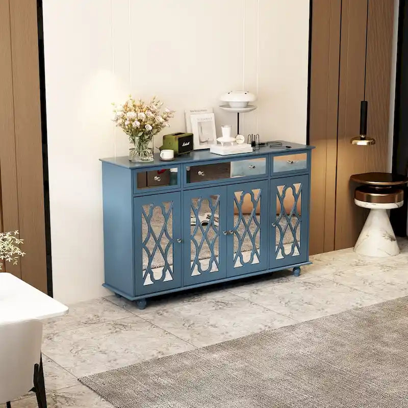 Mirrored Credenza Sideboards Buffets Cabinet Console Table Bookcase