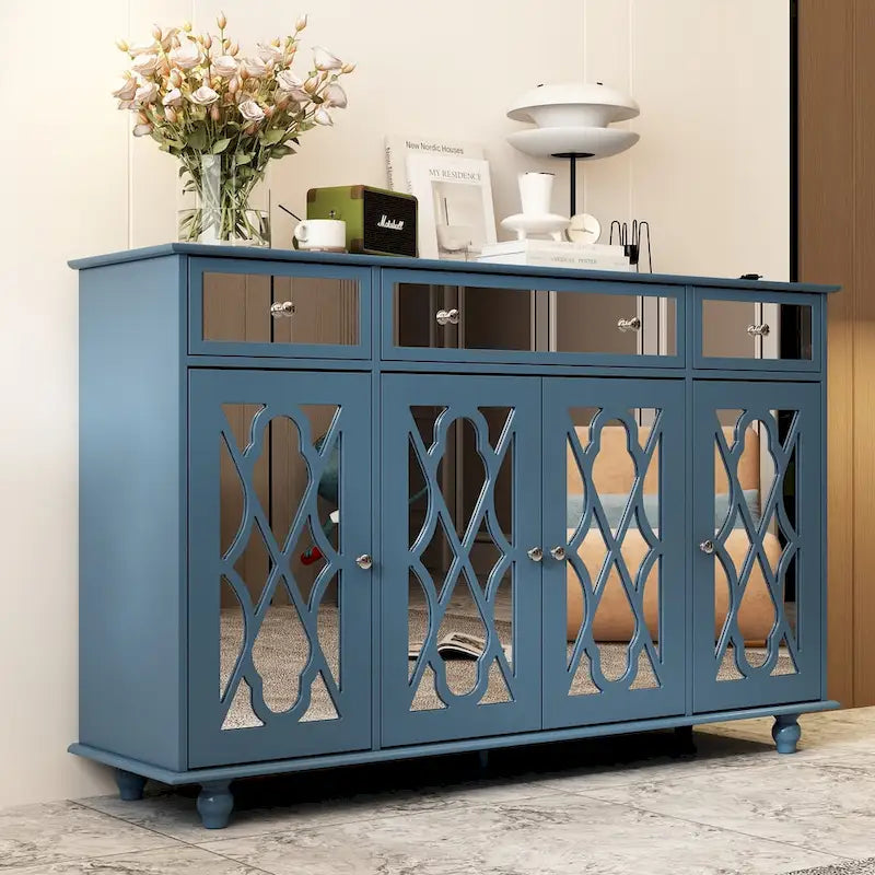 Mirrored Credenza Sideboards Buffets Cabinet Console Table Bookcase