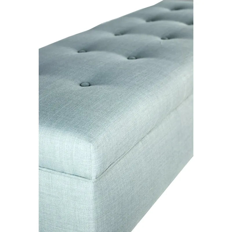 Brooke Button Tufted Long Storage Bench Ottoman