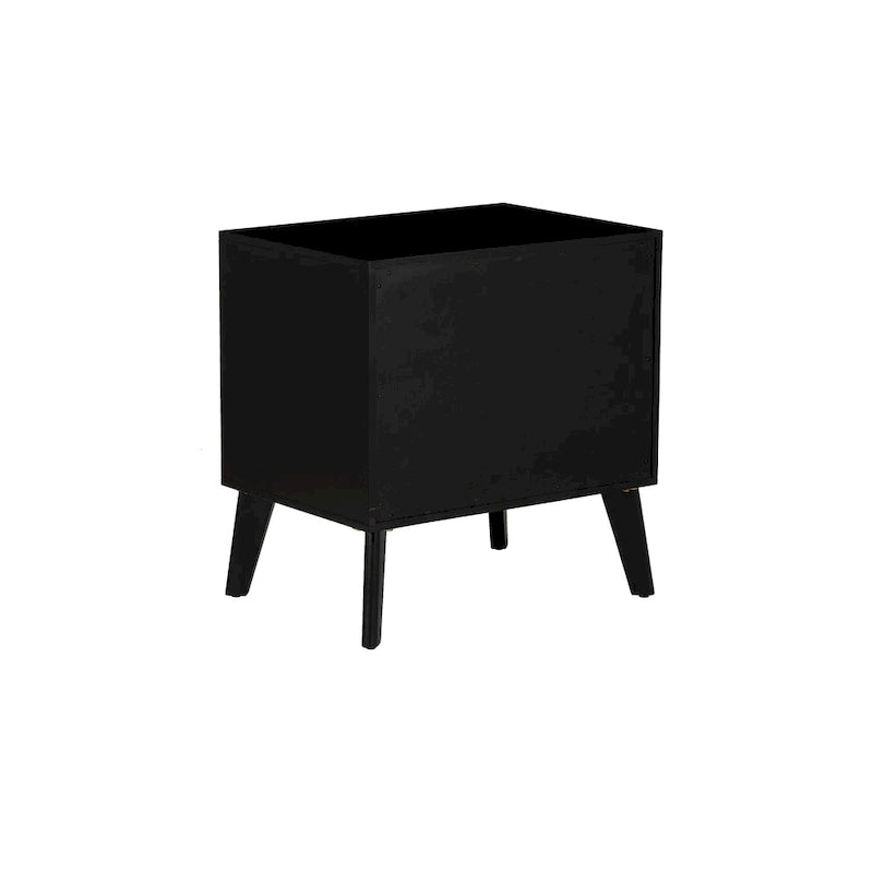 Adelphi Wooden/Cane Mid-Century Nightstand