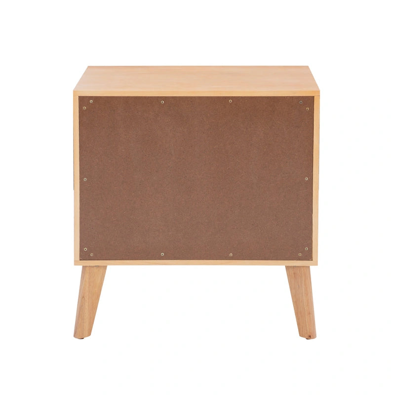 Adelphi Wooden/Cane Mid-Century Nightstand