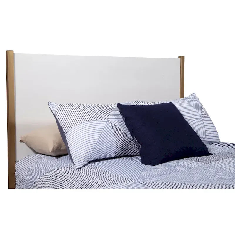 Alpine Furniture Madelyn Wood Panel Bed in White