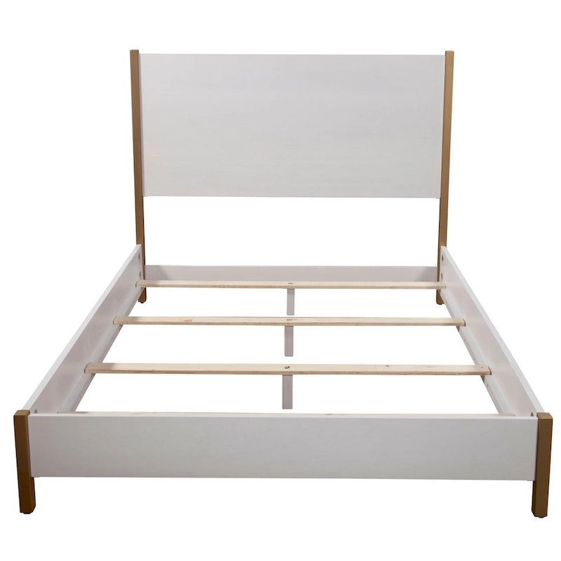 Alpine Furniture Madelyn Wood Panel Bed in White