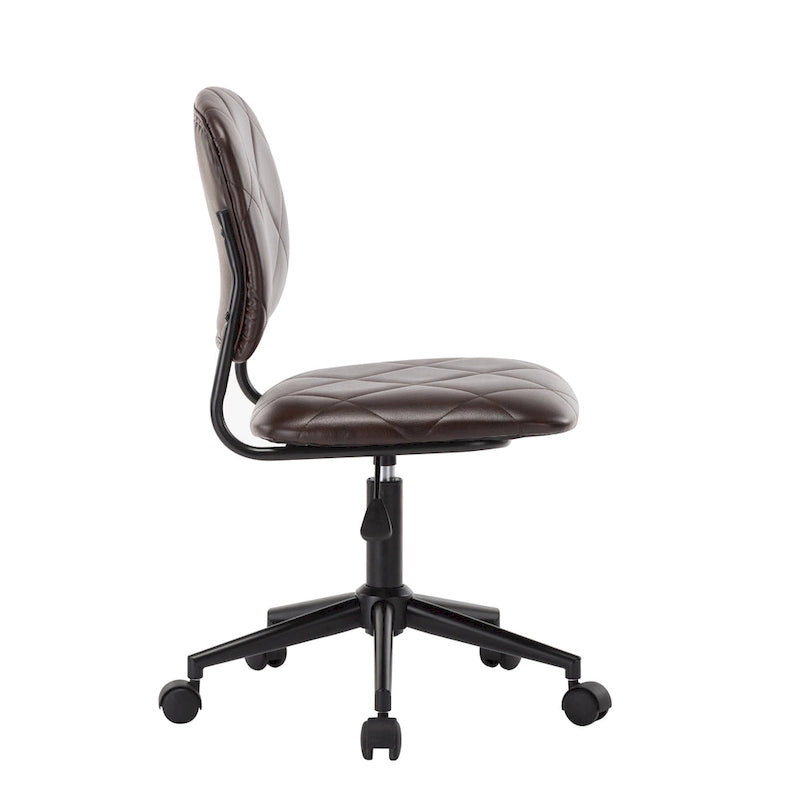 Porthos Home Kibe Swivel Office Chair, Tufted PU Leather Upholstery