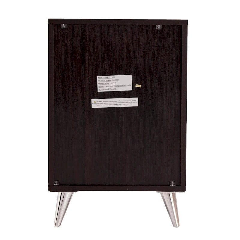 SEI Furniture Narva Mid-century Modern Storage Nightstand
