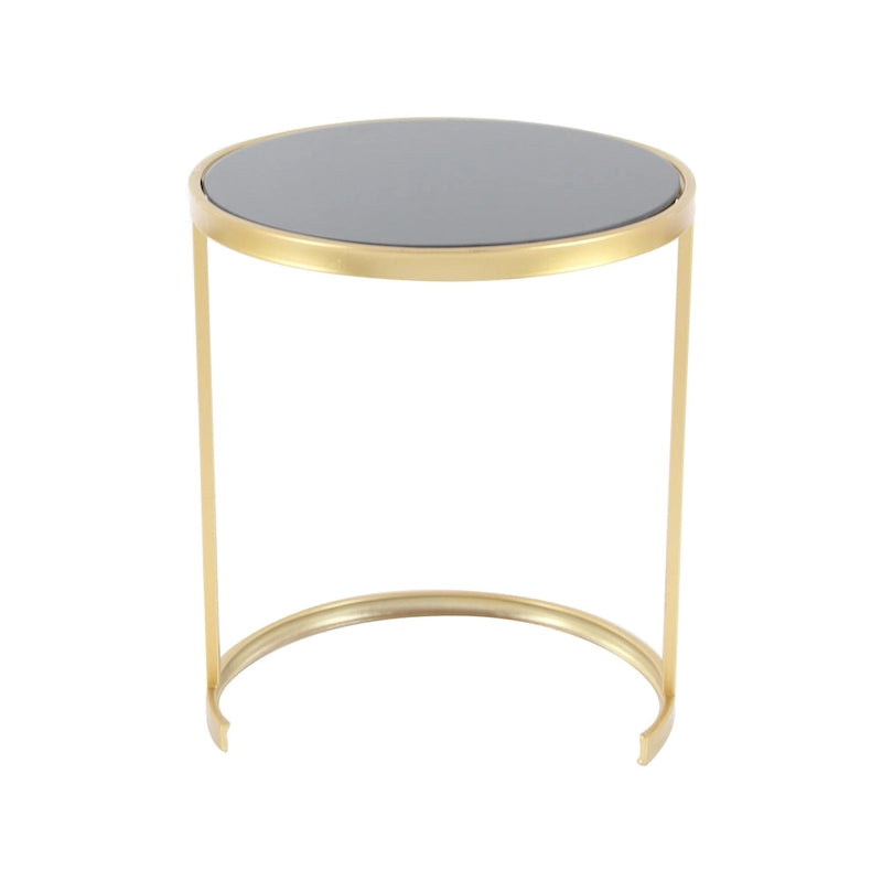 Black/Gold Metal Accent Tables (Pack of 3)