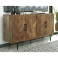 Signature Design by Ashley Prattville Brown Accent Cabinet - 68W x 16D x 36H