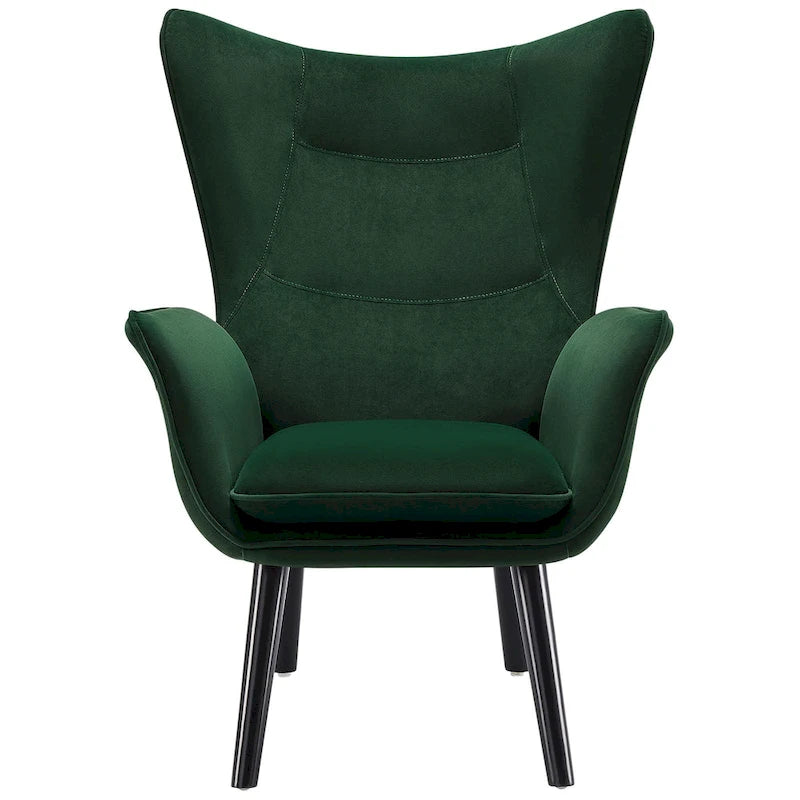 Upholstered Wingback Armchair Leisure Accent Chair, Single - 40.55 H x 28.34 W x 33.1 D
