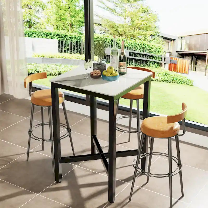 Bar Height 41.4 Dining Table - 27.55x27.55x41.4 inch