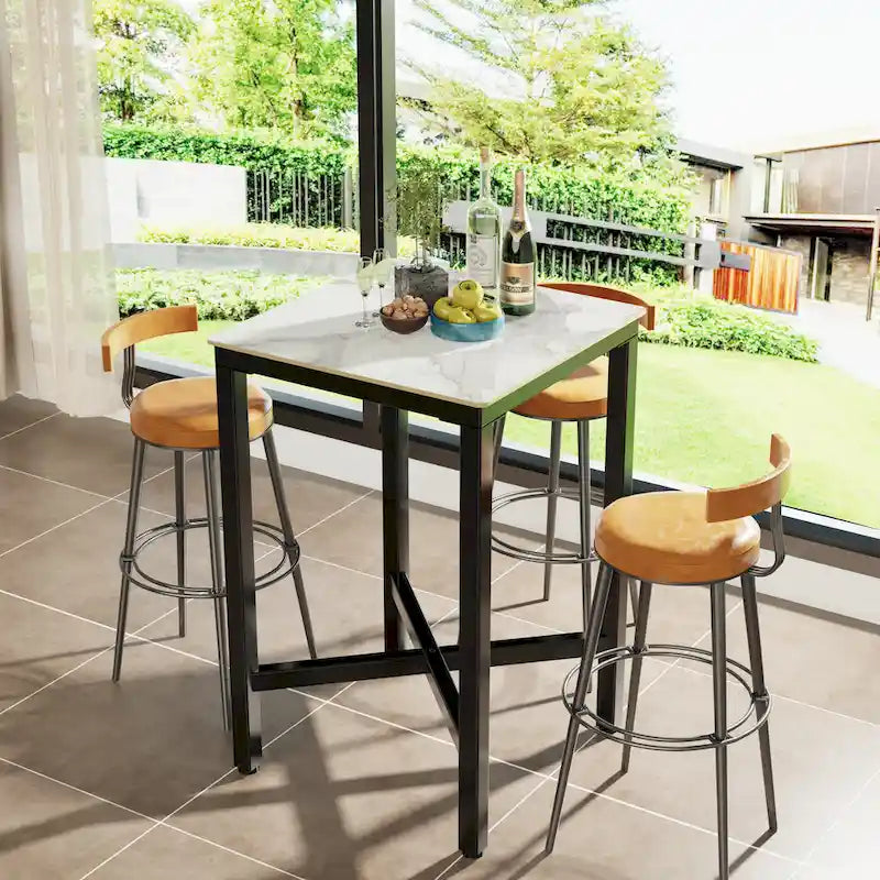 Bar Height 41.4 Dining Table - 27.55x27.55x41.4 inch