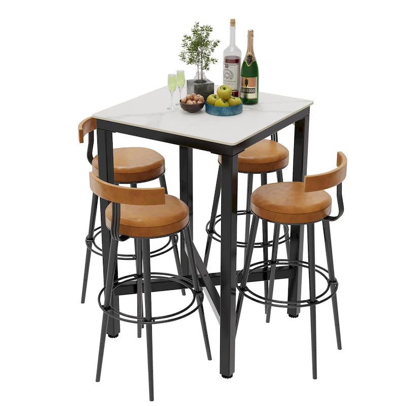 Bar Height 41.4 Dining Table - 27.55x27.55x41.4 inch