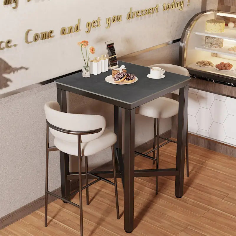 Bar Height 41.4 Dining Table - 27.55x27.55x41.4 inch