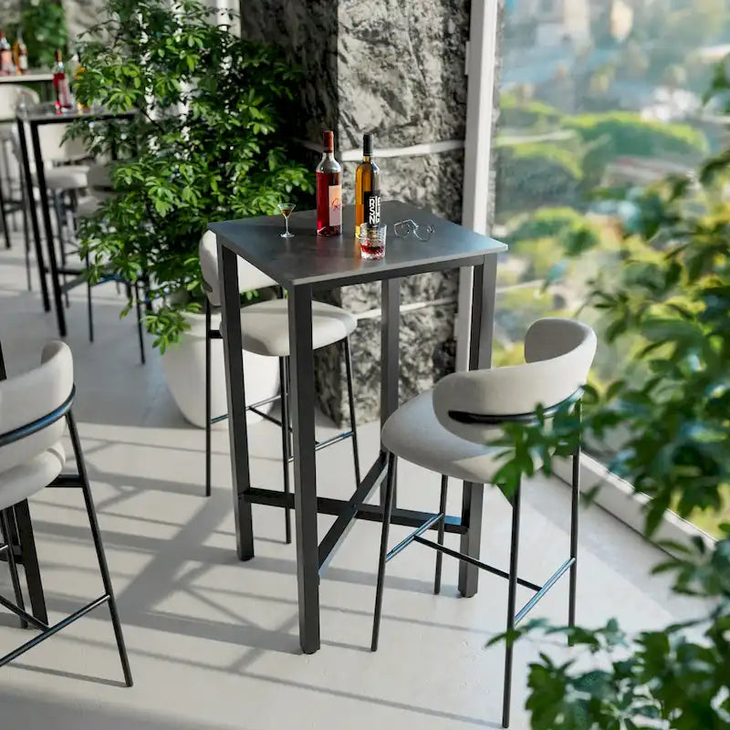 Bar Height 41.4 Dining Table - 27.55x27.55x41.4 inch